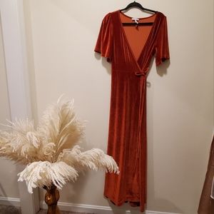 Baltic Born Meghan Velvet Wrap Maxi Dress